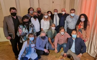 Alberto Fernández recibió a la CTA Autónoma en Casa Rosada