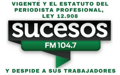 Despido en Radio Sucesos