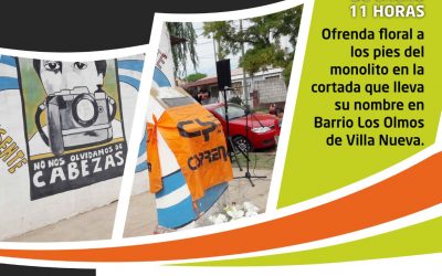 Seccional Villa María: homenaje a José Luis Cabezas en Villa Nueva