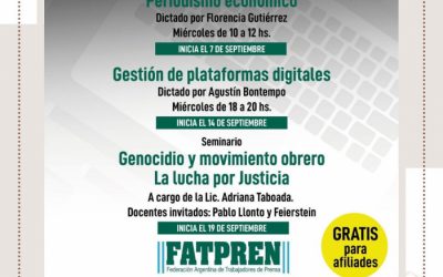 Septiembre: Nuevas actividades de capacitación