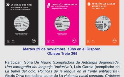 Charla- Debate: Políticas de las Lenguas/ Lenguas de las Políticas