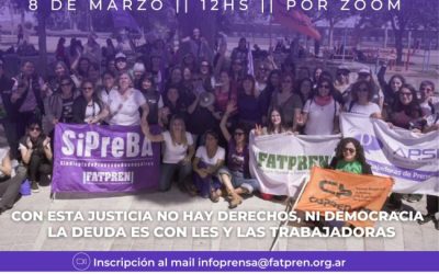 La Fatpren convoca a una nueva asamblea en el marco del Paro Internacional de Mujeres del 8M