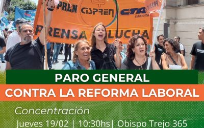 Paro y concentración contra la Reforma Laboral