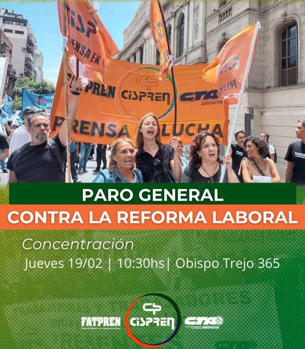 Paro y concentración contra la Reforma Laboral » CISPREN