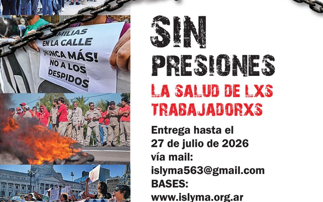 17° Edición del Concurso de Expresión Escrita «Sin Presiones. La salud de lxs trabajadorxs»